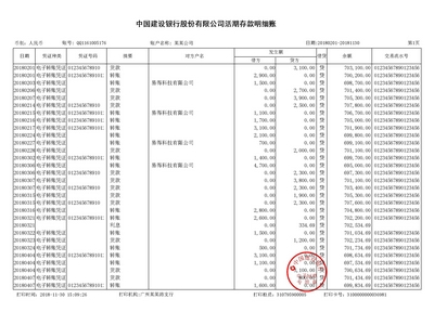 银行对公流水定制